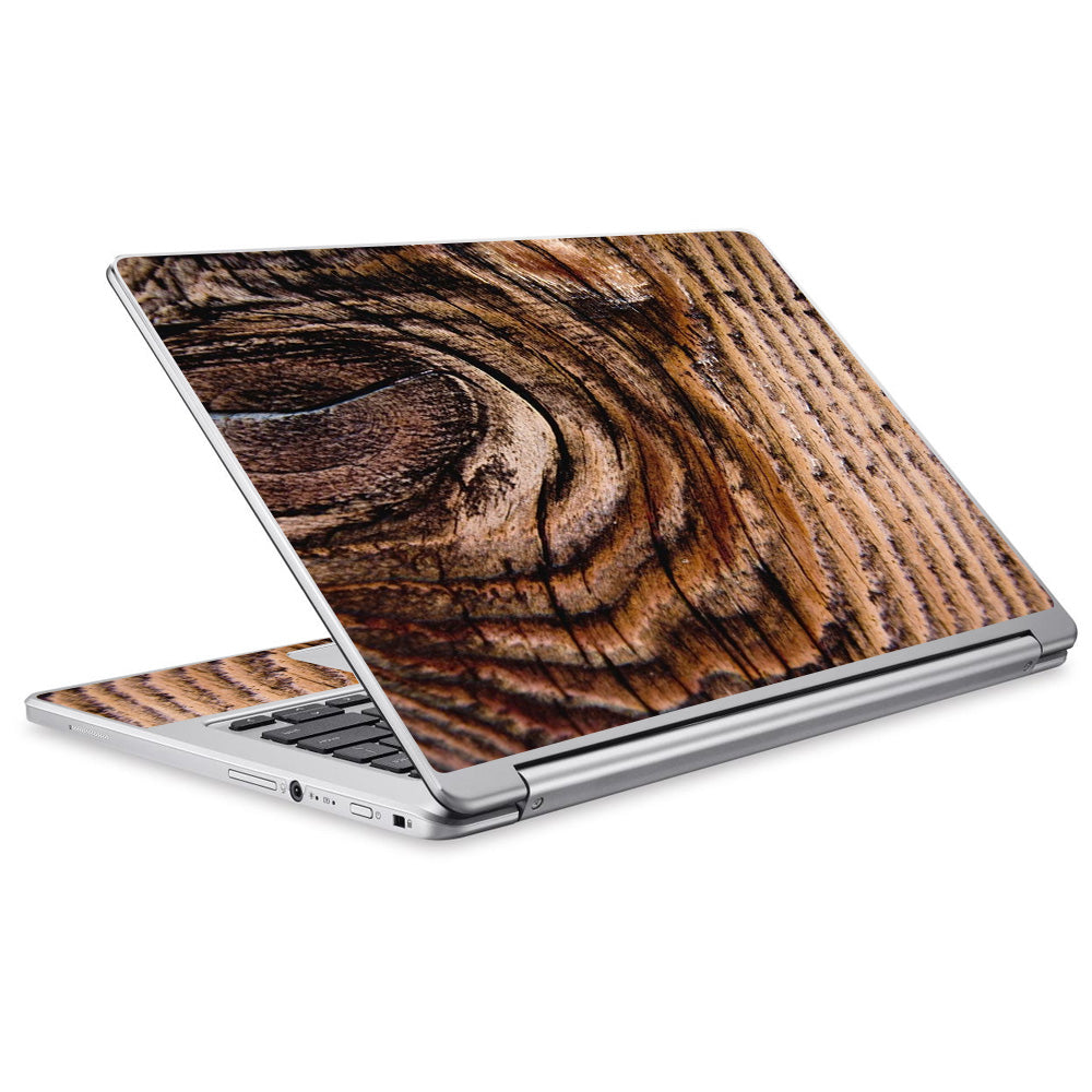 Skin Decal for Acer Chromebook R13 Laptop Vinyl Wrap Wood Panel