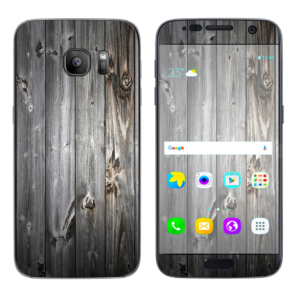  Grey Light Wood Panels Floor  Samsung Galaxy S7 Skin