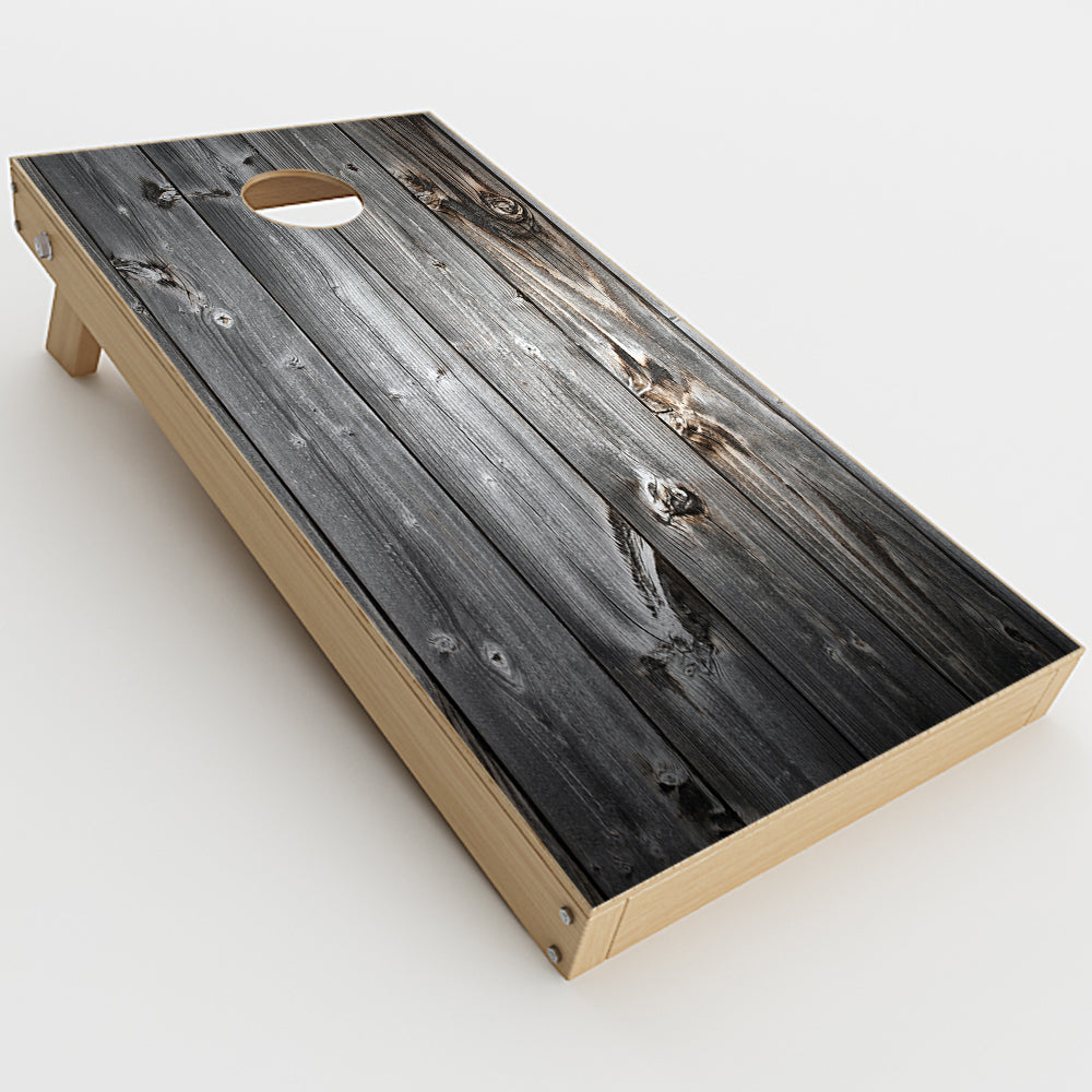  Grey Light Wood Panels Floor Cornhole Game Boards  Skin