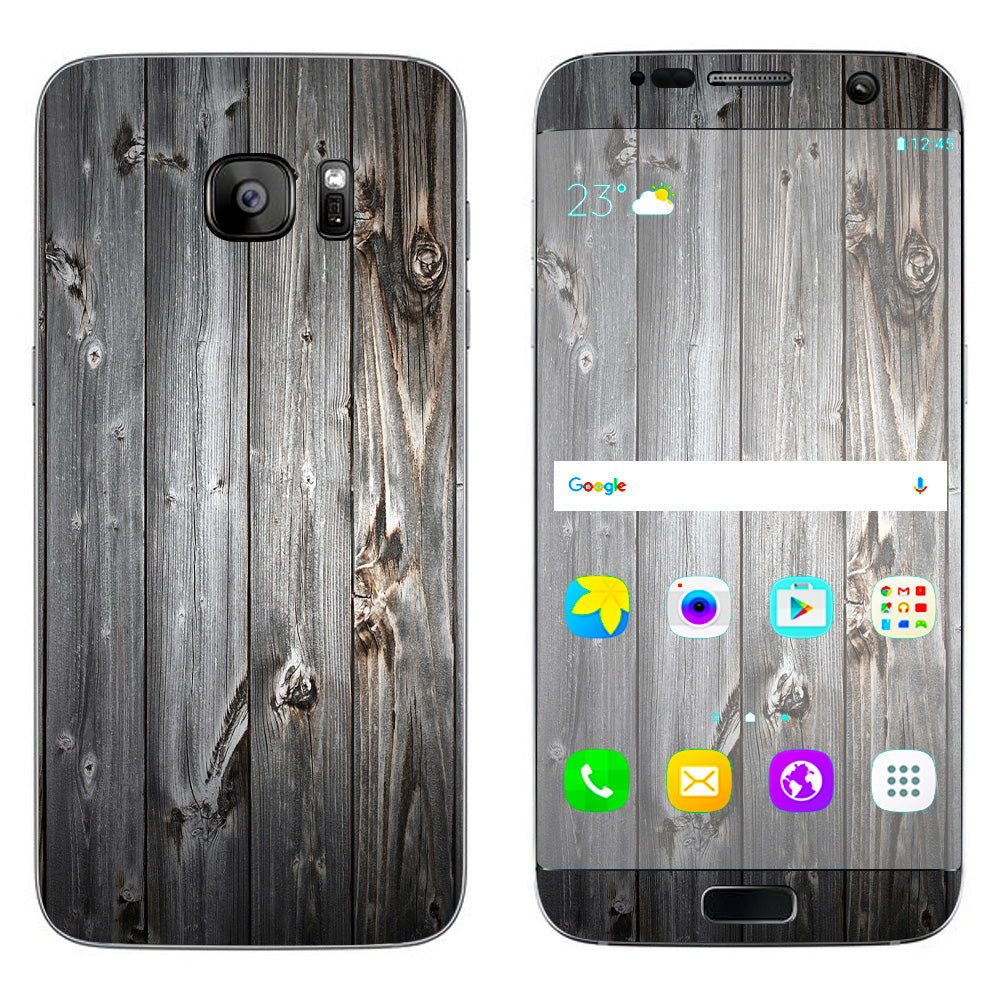  Grey Light Wood Panels Floor  Samsung Galaxy S7 Edge Skin