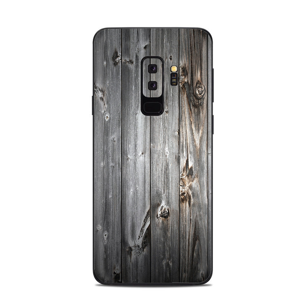  Grey Light Wood Panels Floor  Samsung Galaxy S9 Plus Skin