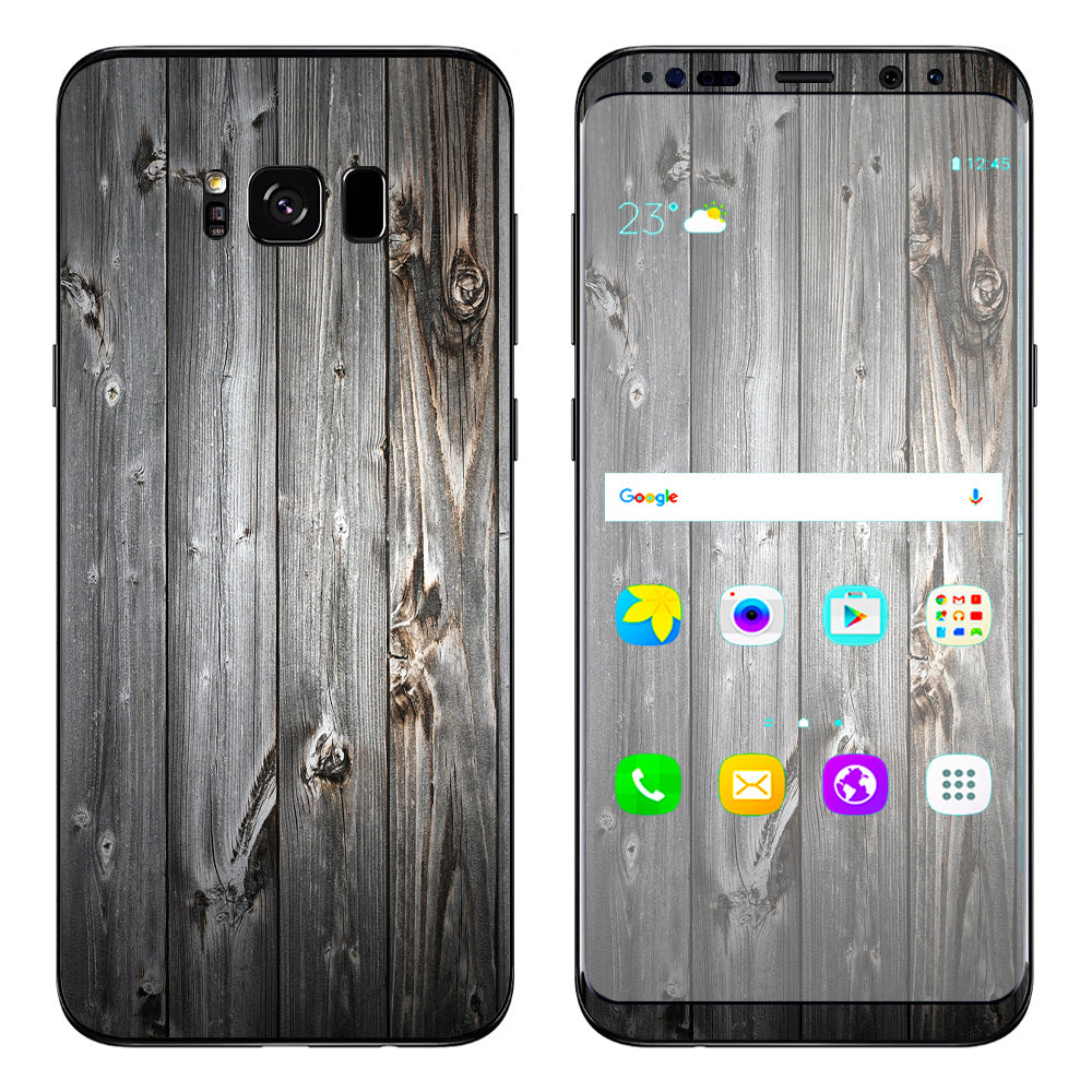  Grey Light Wood Panels Floor  Samsung Galaxy S8 Plus Skin
