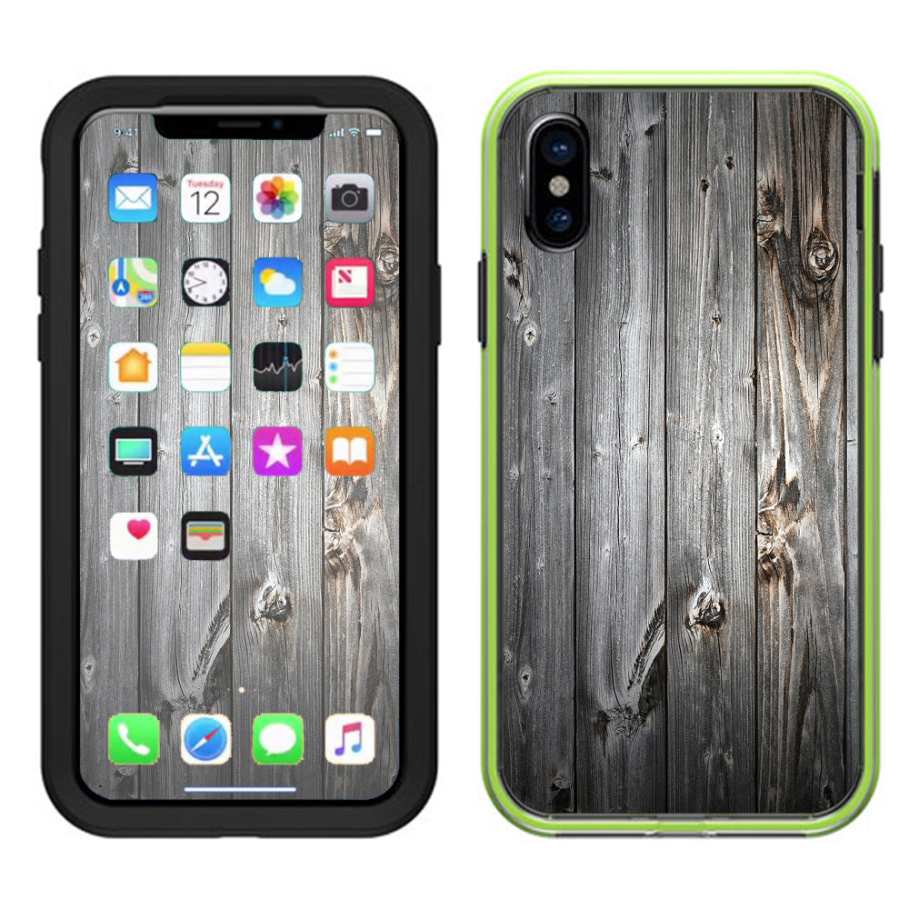  Grey Light Wood Panels Floor  Lifeproof Slam Case iPhone X Skin