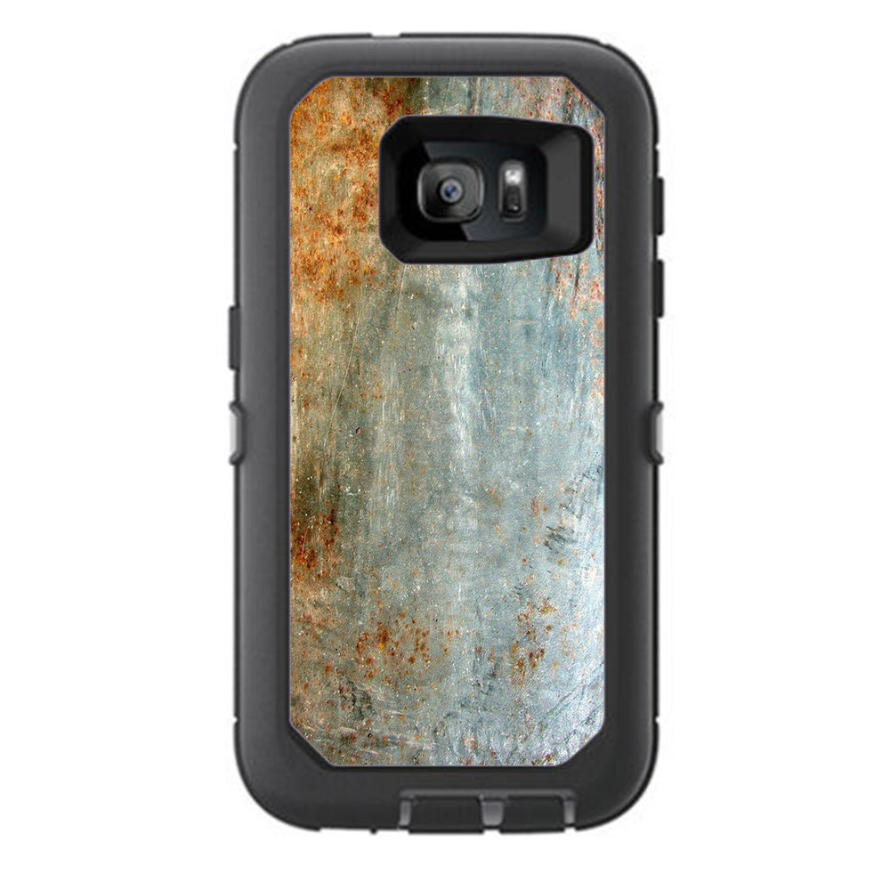  Rusted Steel Metal Plate Grey Otterbox Defender Samsung Galaxy S7 Skin