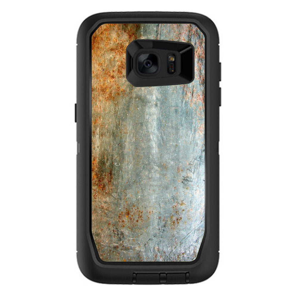  Rusted Steel Metal Plate Grey Otterbox Defender Samsung Galaxy S7 Edge Skin