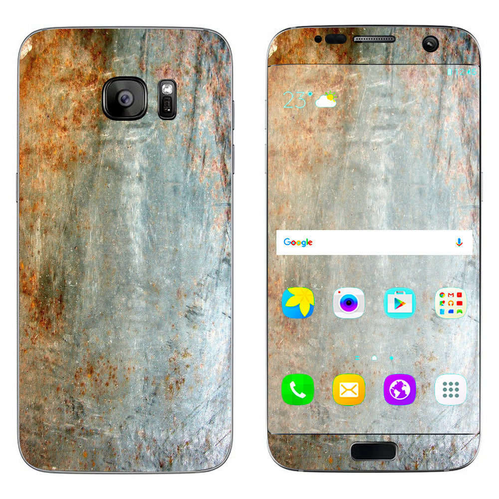  Rusted Steel Metal Plate Grey Samsung Galaxy S7 Edge Skin