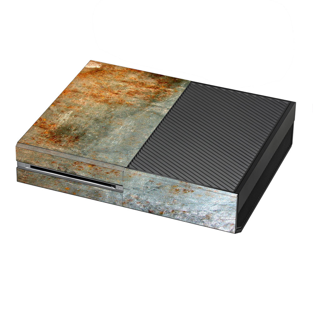  Rusted Steel Metal Plate Grey Microsoft Xbox One Skin