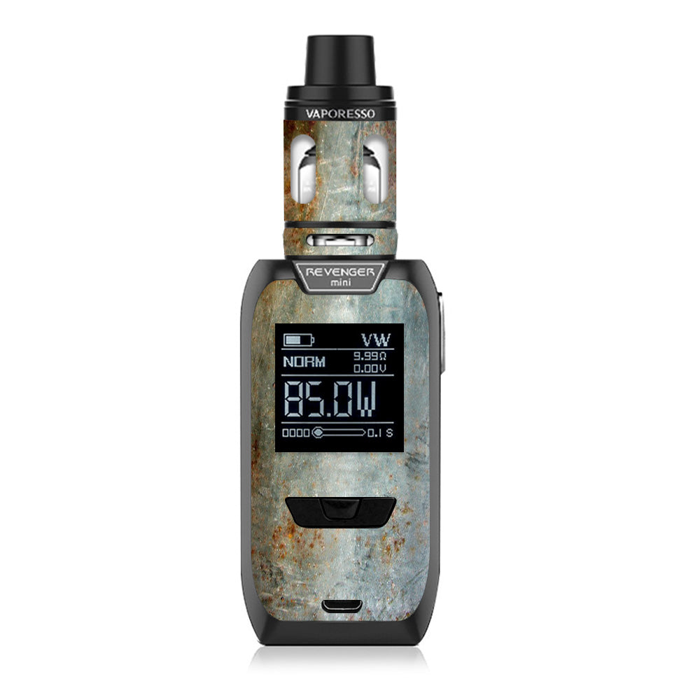  Rusted Steel Metal Plate Grey Vaporesso Revenger Mini 85w Skin