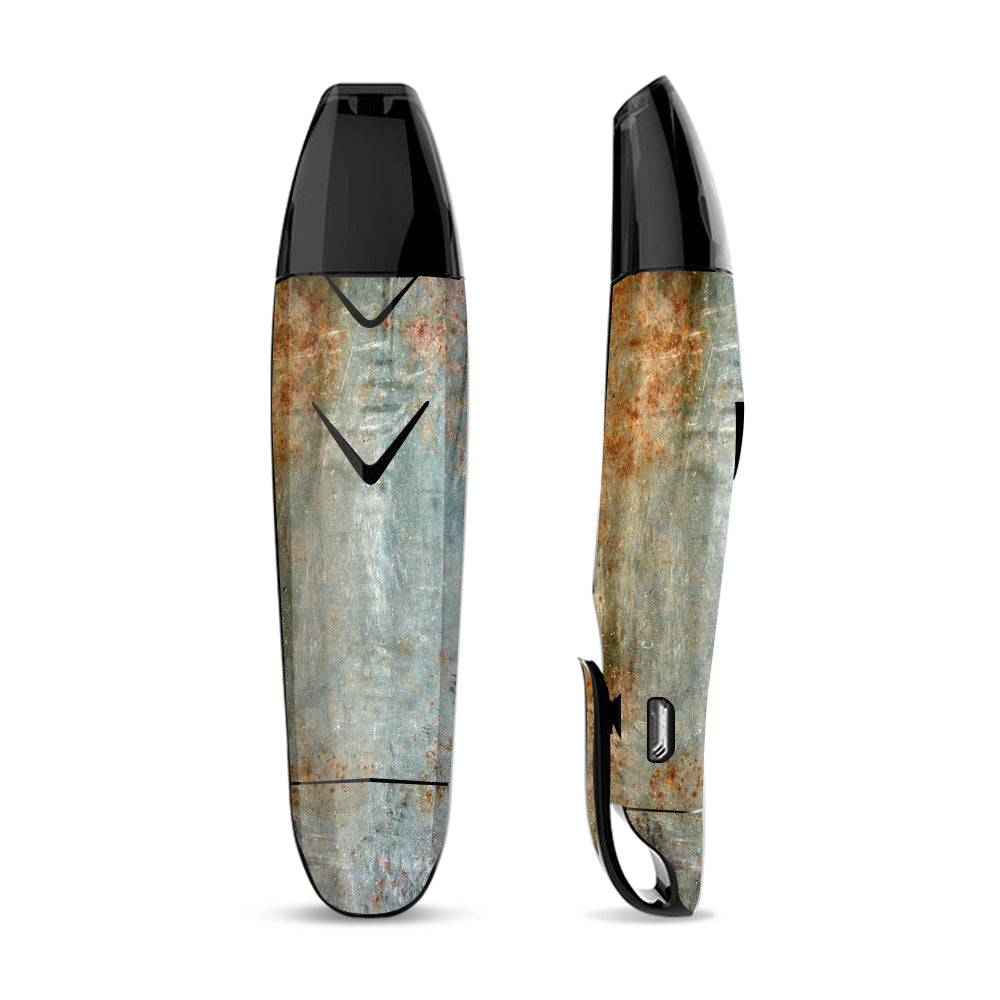 Skin Decal for Suorin Vagon  Vape / Rusted Steel Metal Plate Grey