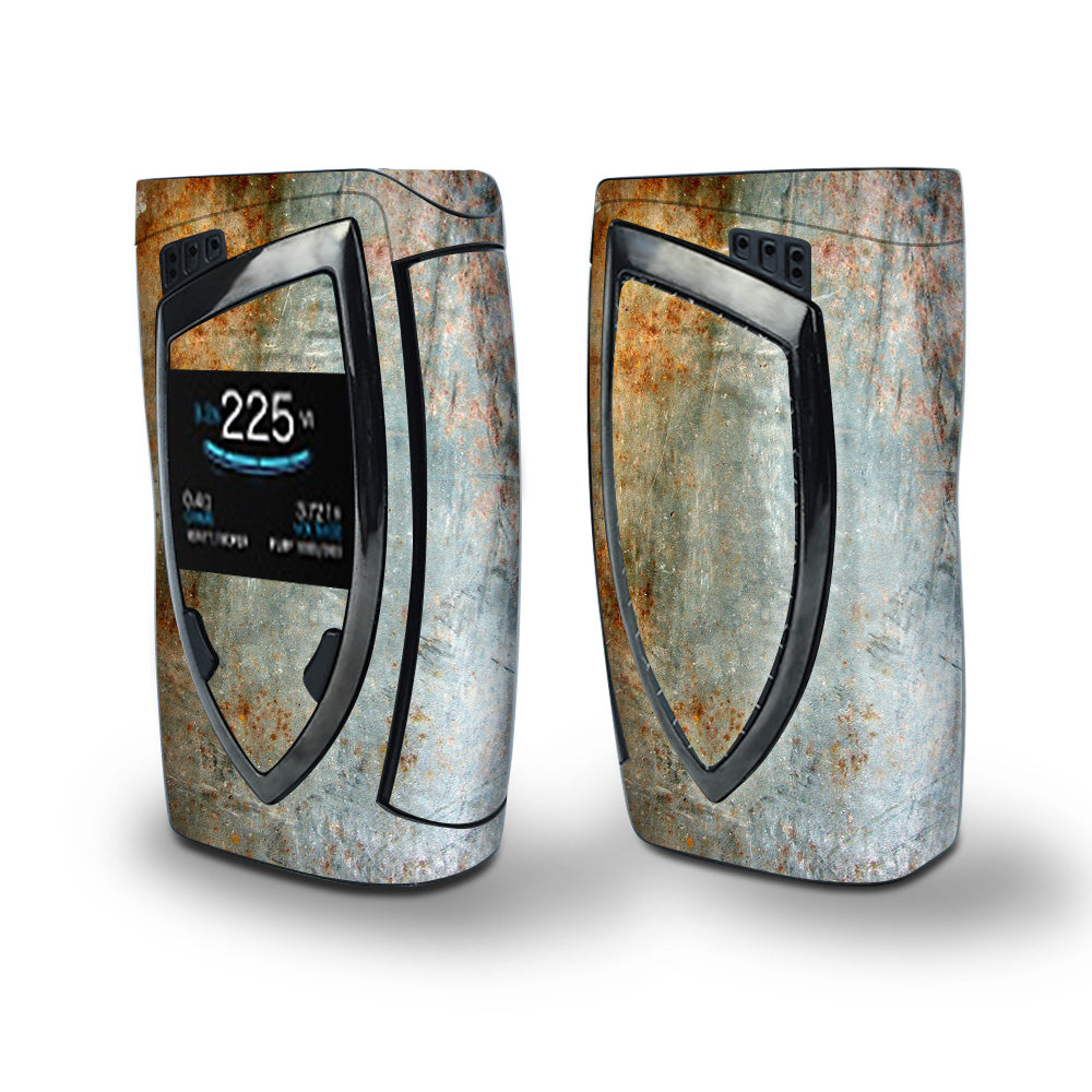 Skin Decal Vinyl Wrap for Smok Devilkin Kit 225w (includes TFV12 Prince Tank Skins) Vape Skins Stickers Cover / Rusted Steel Metal Plate Grey