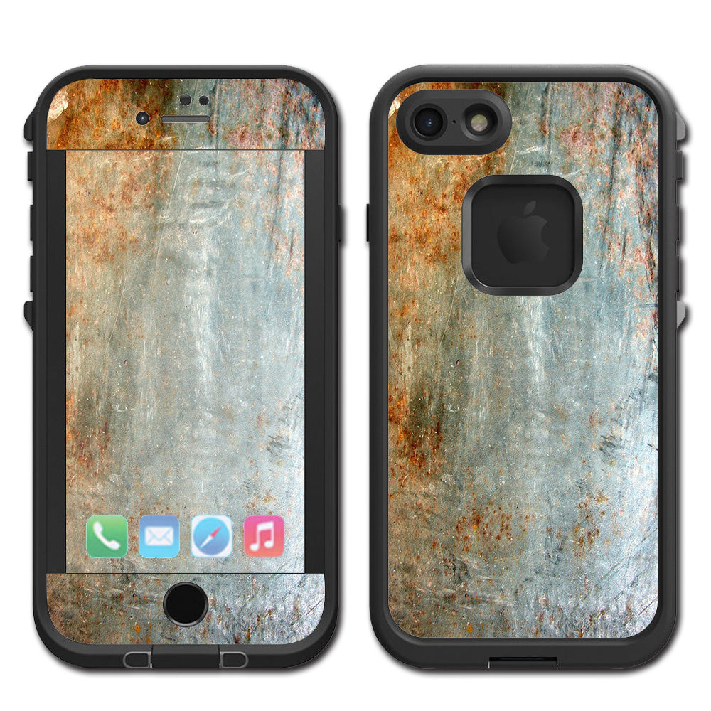  Rusted Steel Metal Plate Grey Lifeproof Fre iPhone 7 or iPhone 8 Skin