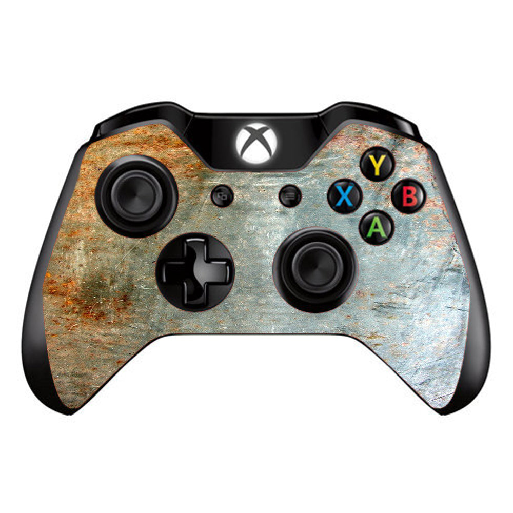  Rusted Steel Metal Plate Grey Microsoft Xbox One Controller Skin