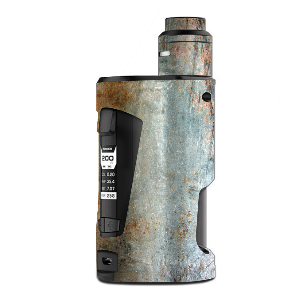  Rusted Steel Metal Plate Grey G Box Squonk Geek Vape Skin