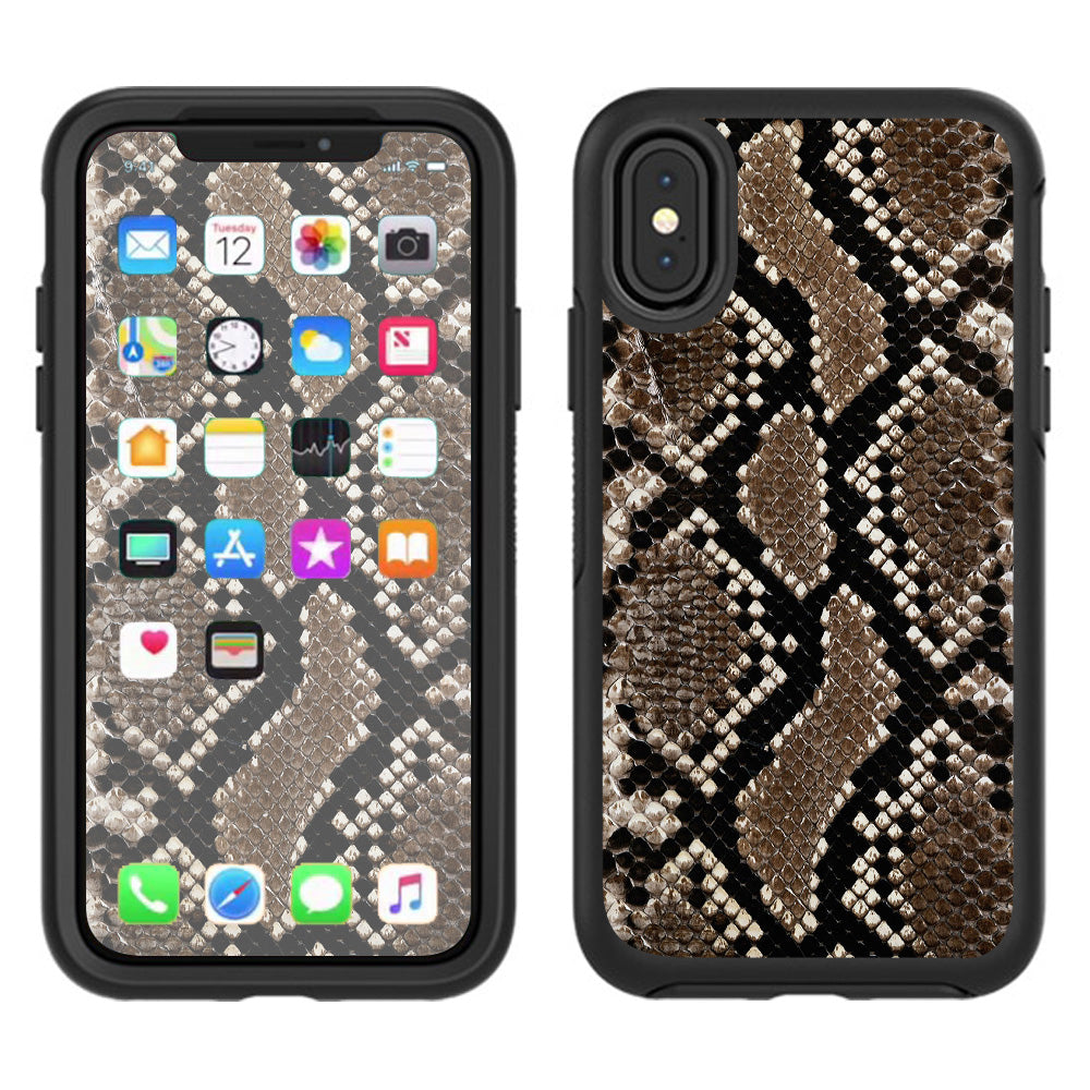  Snakeskin Rattle Python Skin Otterbox Defender Apple iPhone X Skin