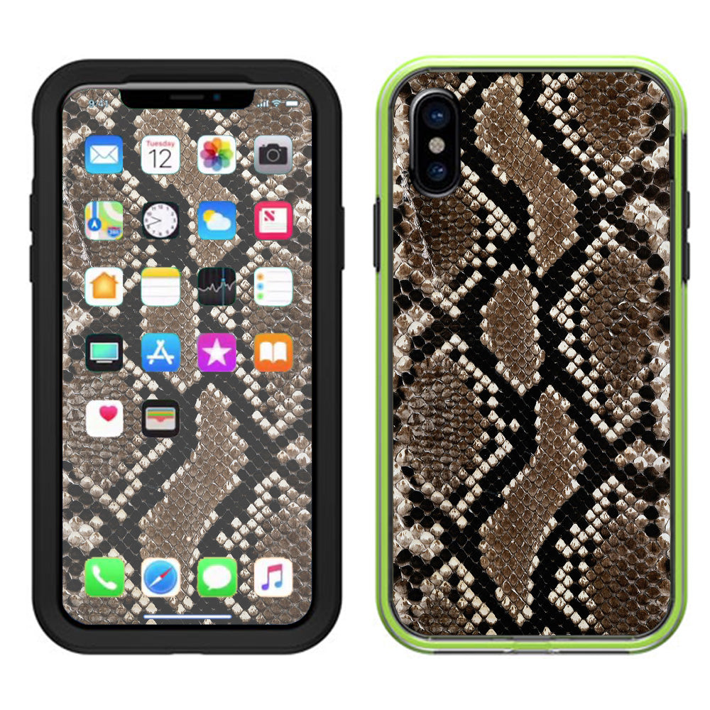 Snakeskin Rattle Python Skin Lifeproof Slam Case iPhone X Skin