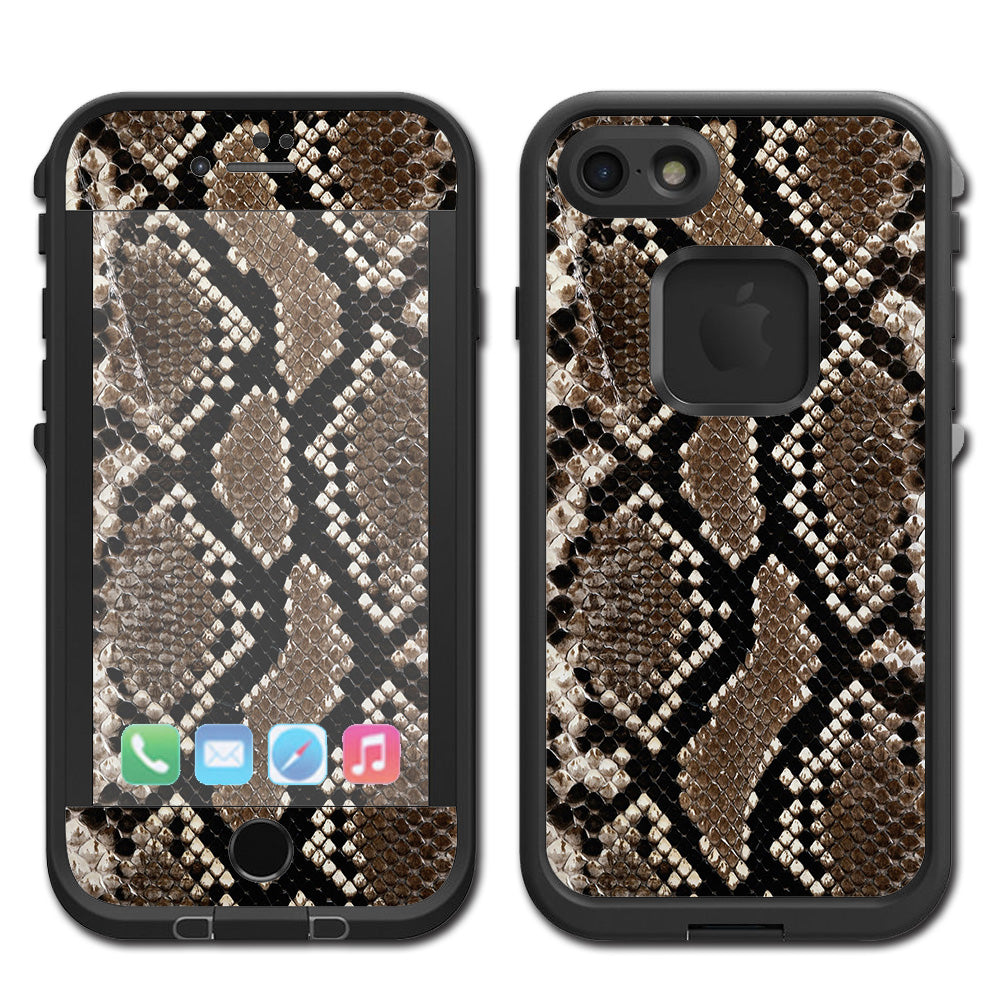  Snakeskin Rattle Python Skin Lifeproof Fre iPhone 7 or iPhone 8 Skin