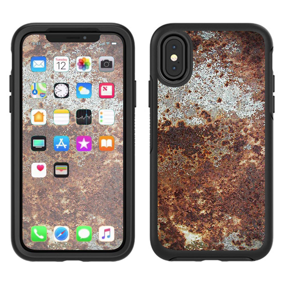  Rust Corroded Metal Panel Damage Otterbox Defender Apple iPhone X Skin