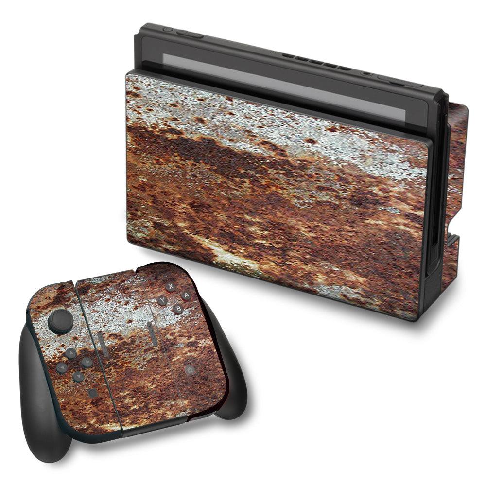  Rust Corroded Metal Panel Damage Nintendo Switch Skin