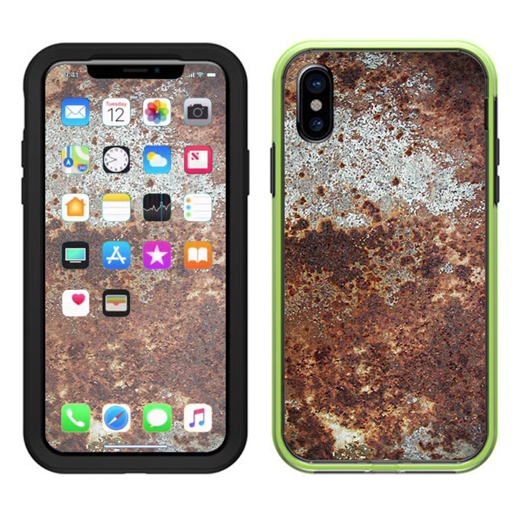  Rust Corroded Metal Panel Damage Lifeproof Slam Case iPhone X Skin