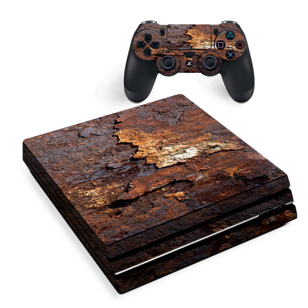 Rusted Away Metal Flakes Of Rust Panel Sony PS4 Pro Skin