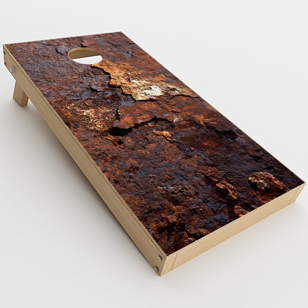 Rusted Away Metal Flakes Of Rust Panel Cornhole Game Boards  Skin