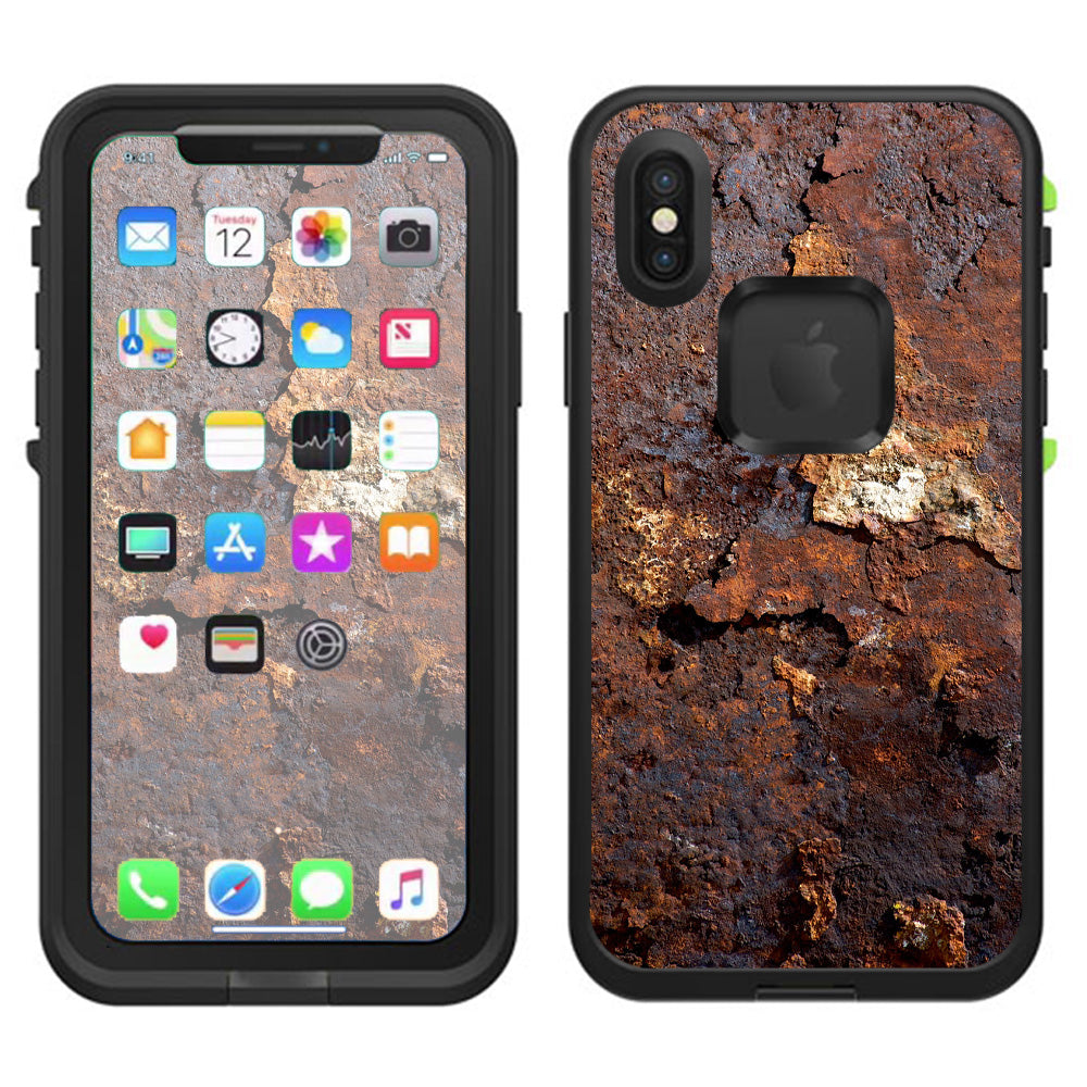  Rusted Away Metal Flakes Of Rust Panel Lifeproof Fre Case iPhone X Skin