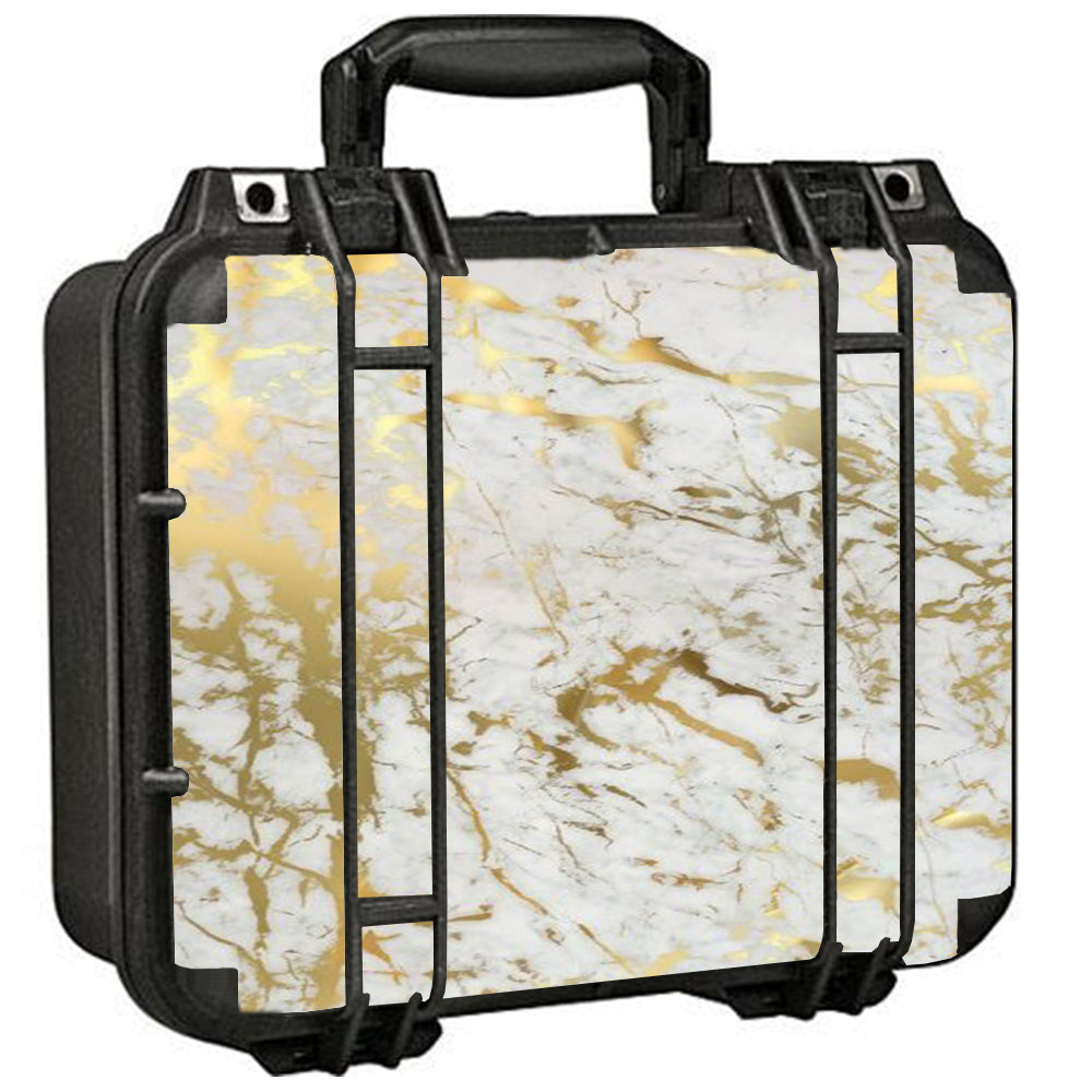  Marble White Gold Flake Granite Pelican Case 1400 Skin