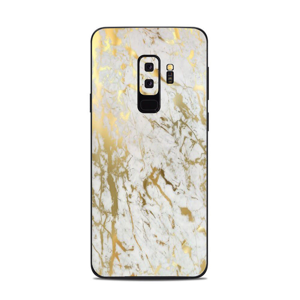  Marble White Gold Flake Granite  Samsung Galaxy S9 Plus Skin
