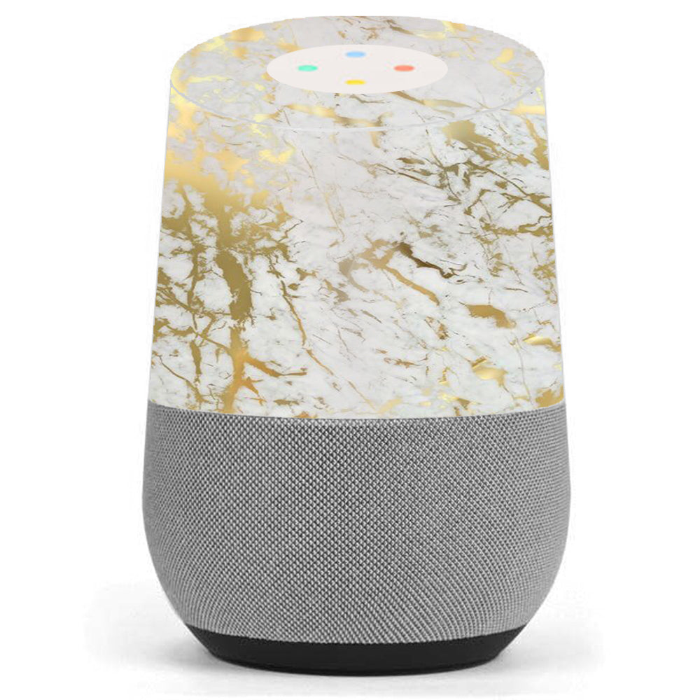  Marble White Gold Flake Granite Google Home Skin