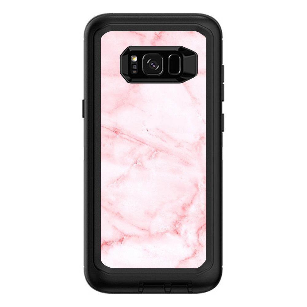  Rose Pink Marble Pattern Otterbox Defender Samsung Galaxy S8 Plus Skin