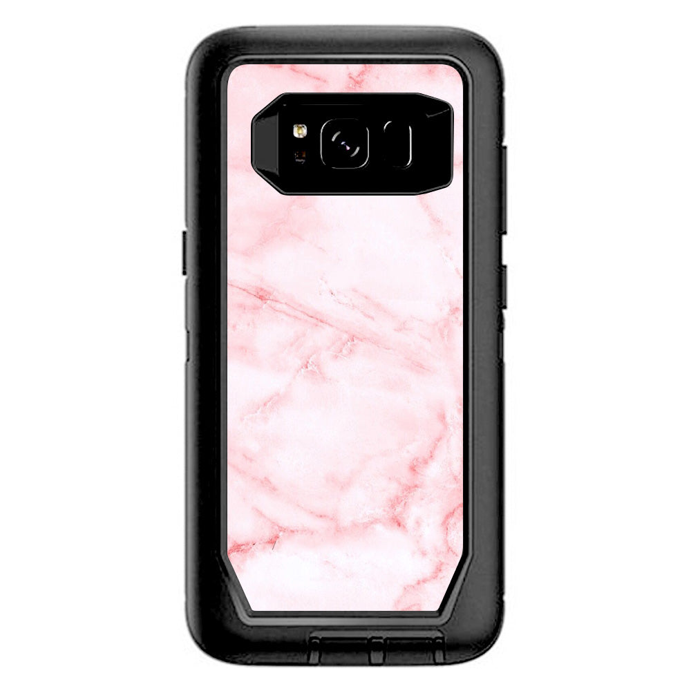  Rose Pink Marble Pattern Otterbox Defender Samsung Galaxy S8 Skin