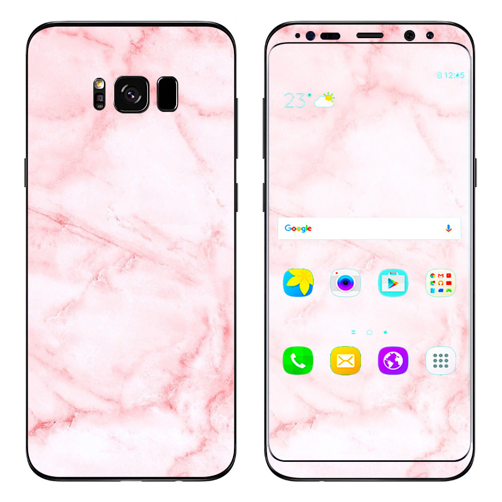  Rose Pink Marble Pattern Samsung Galaxy S8 Plus Skin