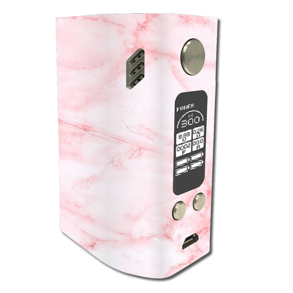  Rose Pink Marble Pattern Wismec Reuleaux RX300 Skin