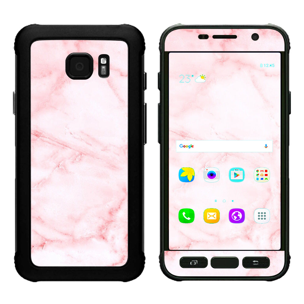  Rose Pink Marble Pattern Samsung Galaxy S7 Active Skin