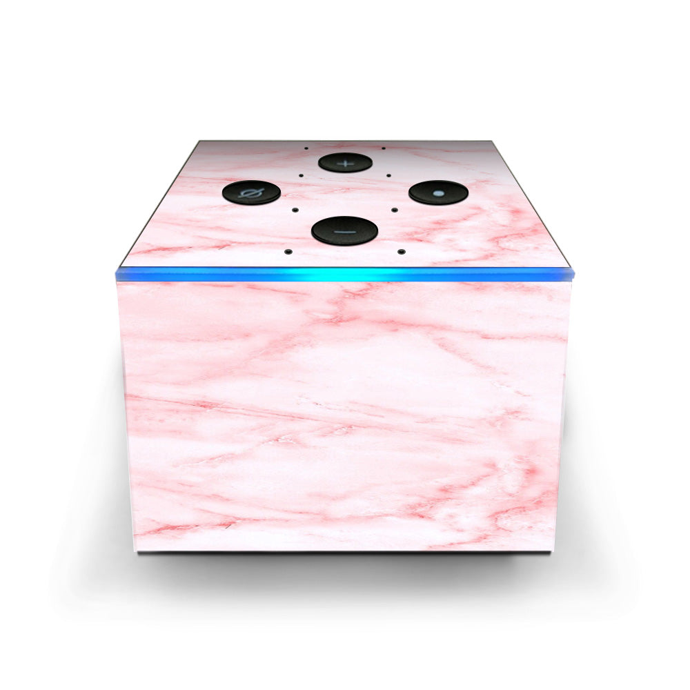 Rose Pink Marble Pattern Amazon Fire TV Cube Skin