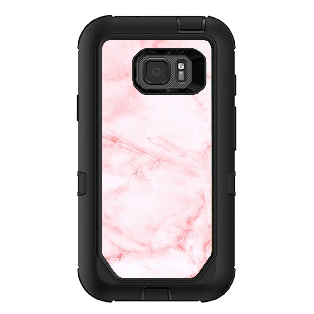  Rose Pink Marble Pattern Otterbox Defender Samsung Galaxy S7 Active Skin