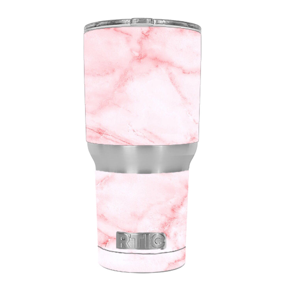  Rose Pink Marble Pattern RTIC 30oz Tumbler Skin