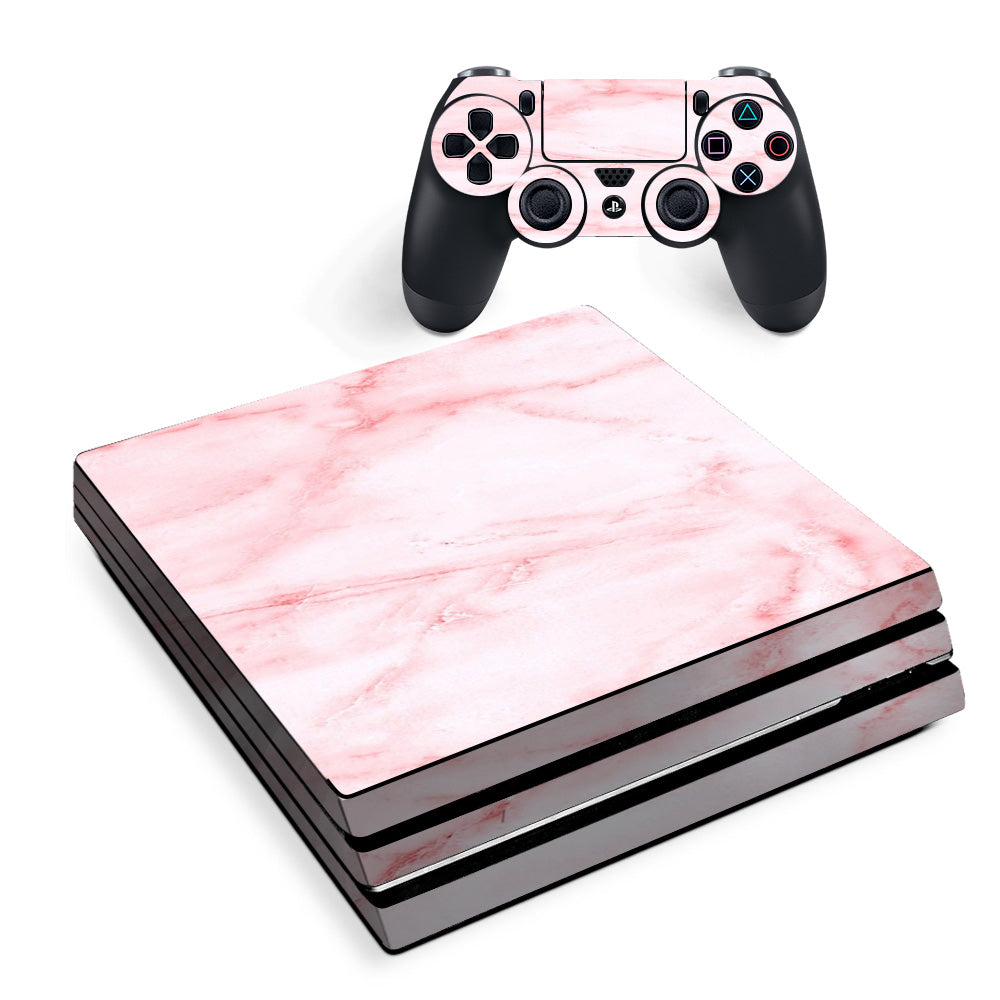Rose Pink Marble Pattern Sony PS4 Pro Skin