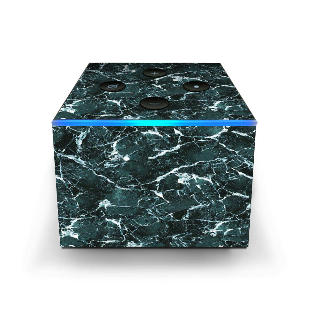  Green Dark Marble Granite Amazon Fire TV Cube Skin
