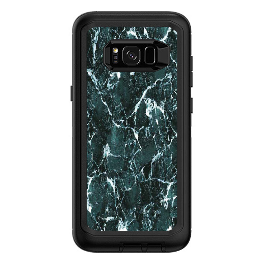  Green Dark Marble Granite Otterbox Defender Samsung Galaxy S8 Plus Skin