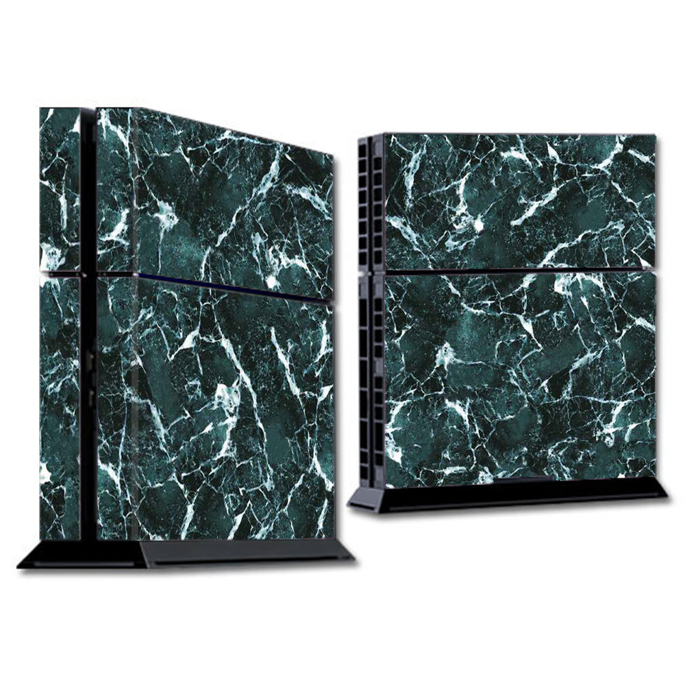  Green Dark Marble Granite Sony Playstation PS4 Skin