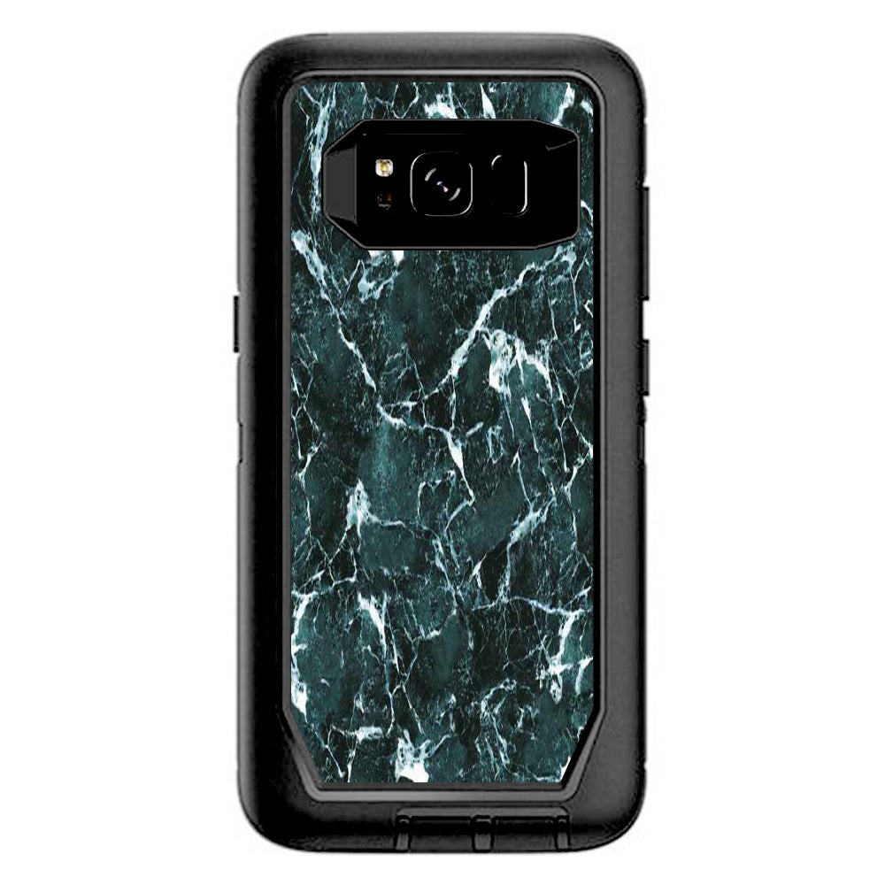  Green Dark Marble Granite Otterbox Defender Samsung Galaxy S8 Skin