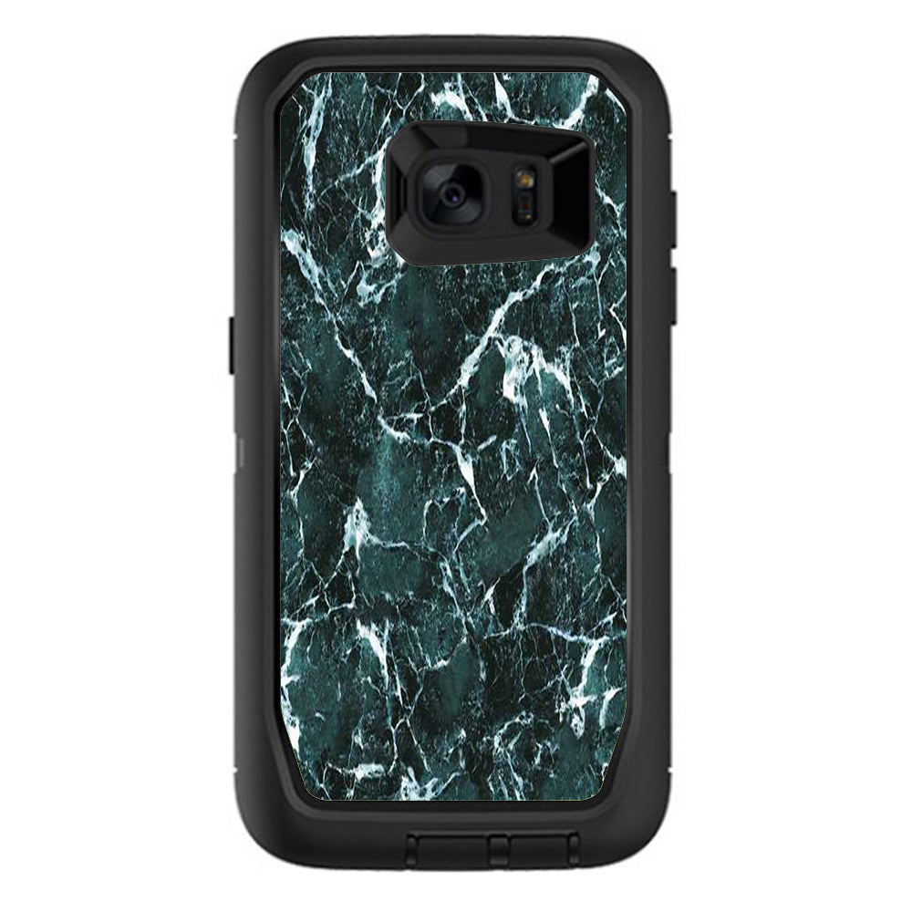  Green Dark Marble Granite Otterbox Defender Samsung Galaxy S7 Edge Skin