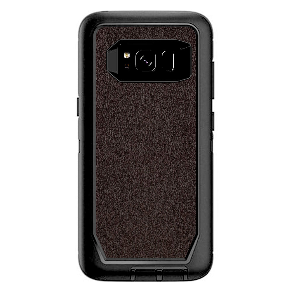  Brown Leather Design Pattern Otterbox Defender Samsung Galaxy S8 Skin