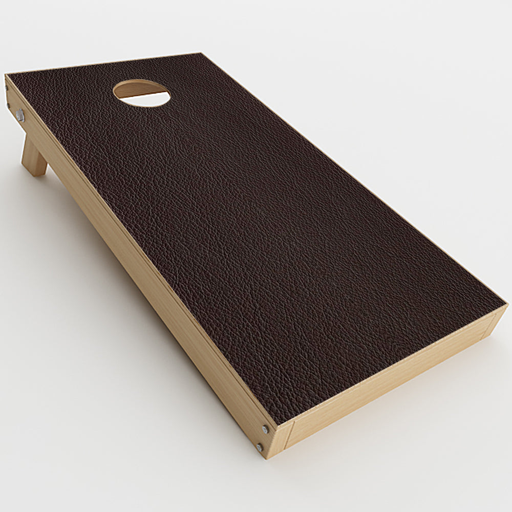 Brown Leather Design Pattern Cornhole Game Boards  Skin