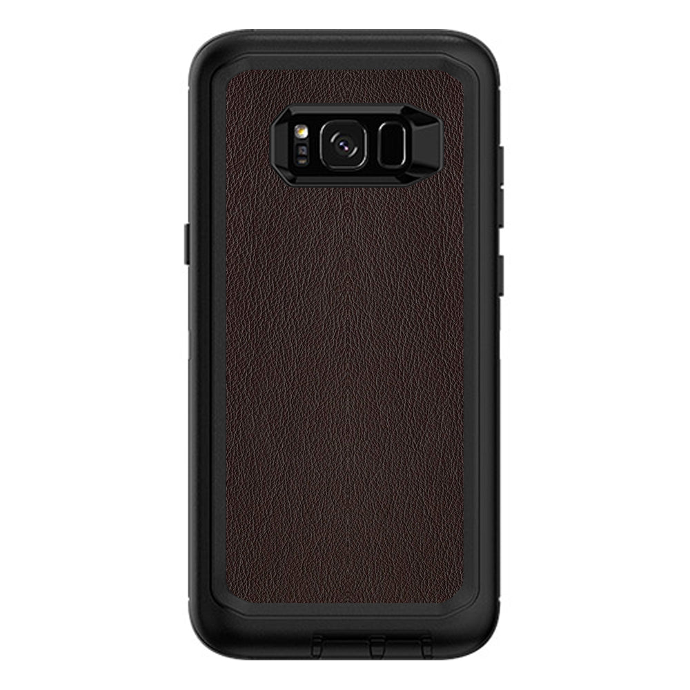  Brown Leather Design Pattern Otterbox Defender Samsung Galaxy S8 Plus Skin