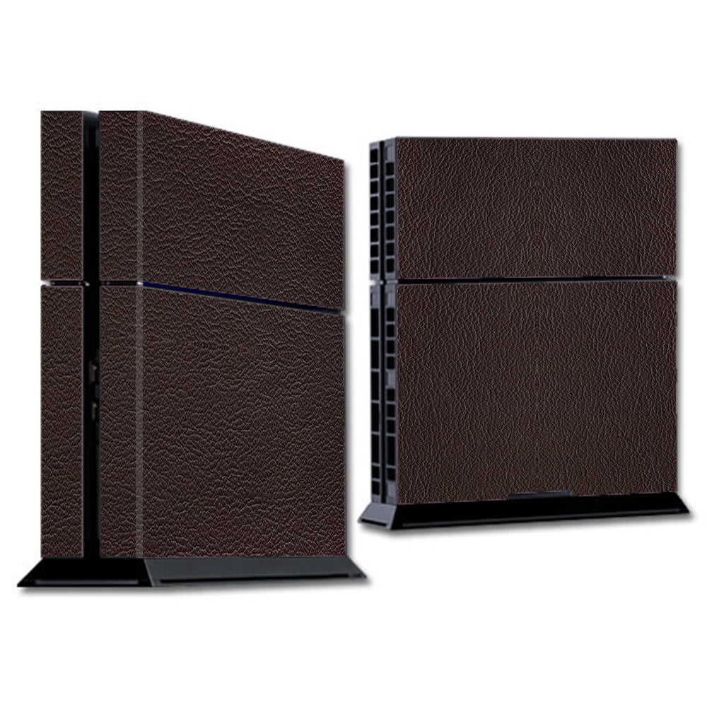  Brown Leather Design Pattern Sony Playstation PS4 Skin