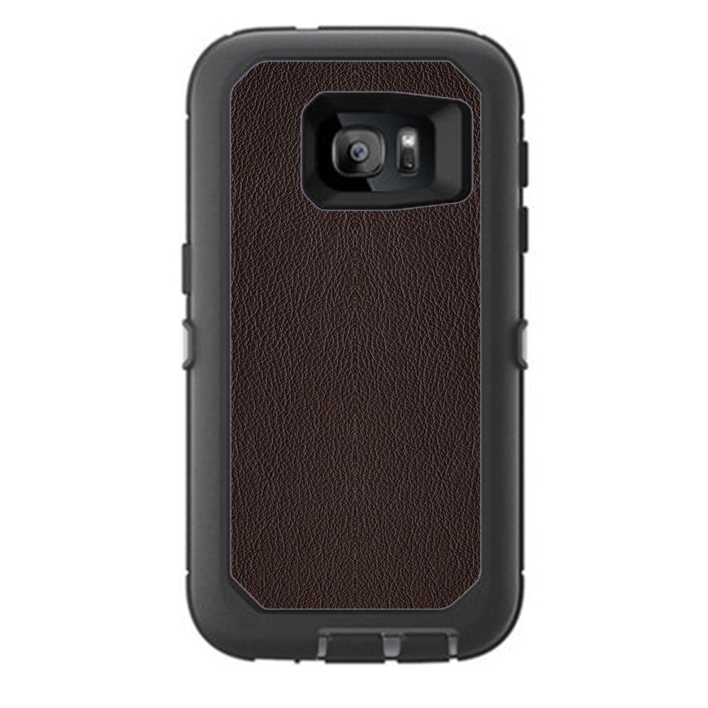  Brown Leather Design Pattern Otterbox Defender Samsung Galaxy S7 Skin