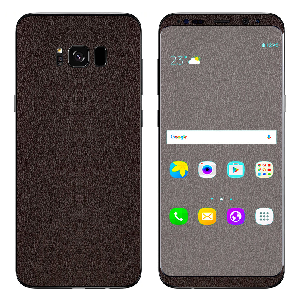  Brown Leather Design Pattern Samsung Galaxy S8 Plus Skin