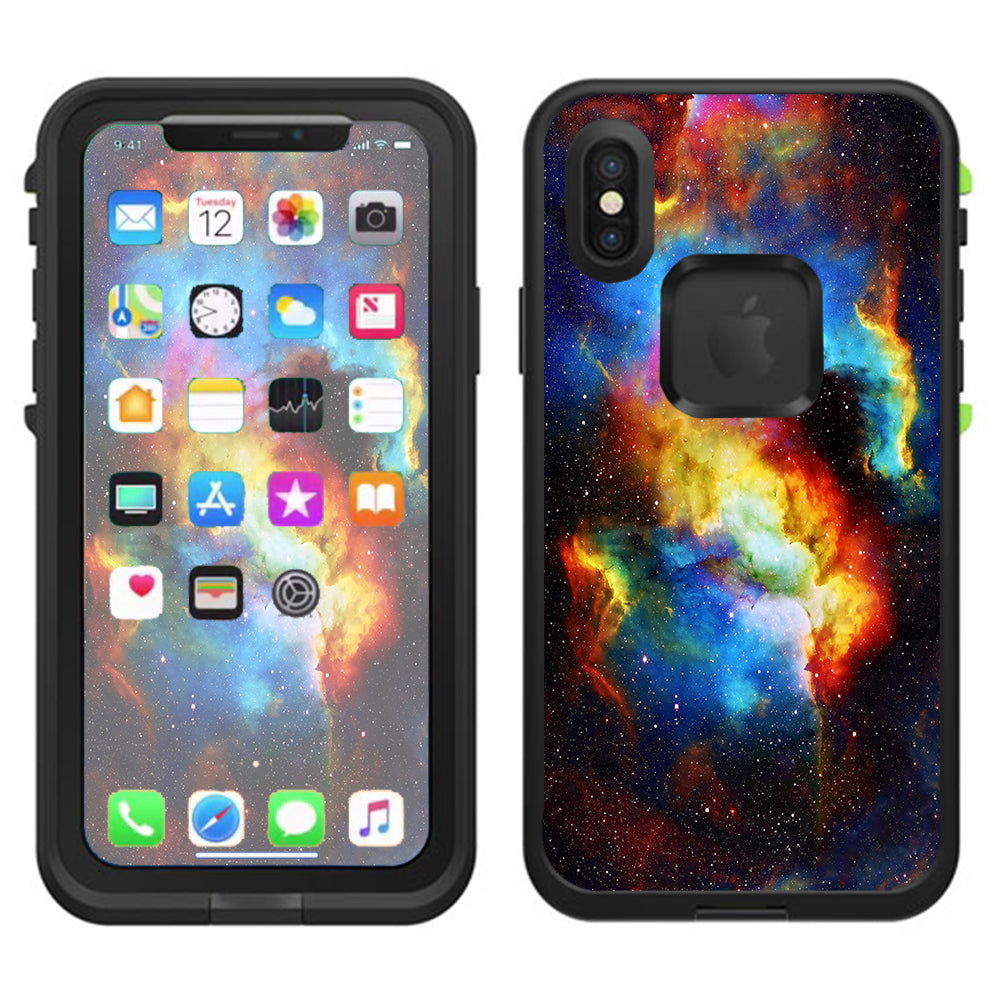  Space Gas Nebula Colorful Galaxy Lifeproof Fre Case iPhone X Skin